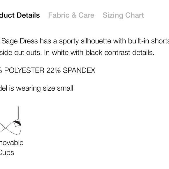 BRAND NEW WITH TAGS - BEACH RIOT WHITE & BLACK SKORT DRESS - Picture 5 of 5